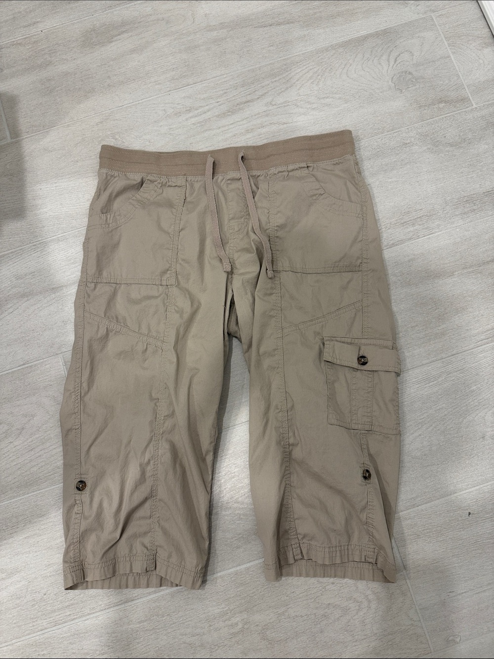 Dash Women’s  Casual Cargo Drawstring Pants - Khaki